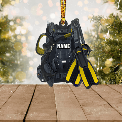 Personalized Scuba Diving Equipment Custom Shaped Ornament for Scuba Diver OO1950