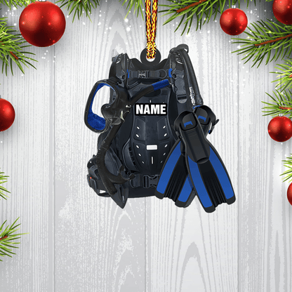 Personalized Scuba Diving Equipment Custom Shaped Ornament for Scuba Diver OO1950