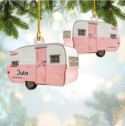 Personalized Camping Tent Christmas Ornament, Custom Name Camper Acrylic Ornament SO1217