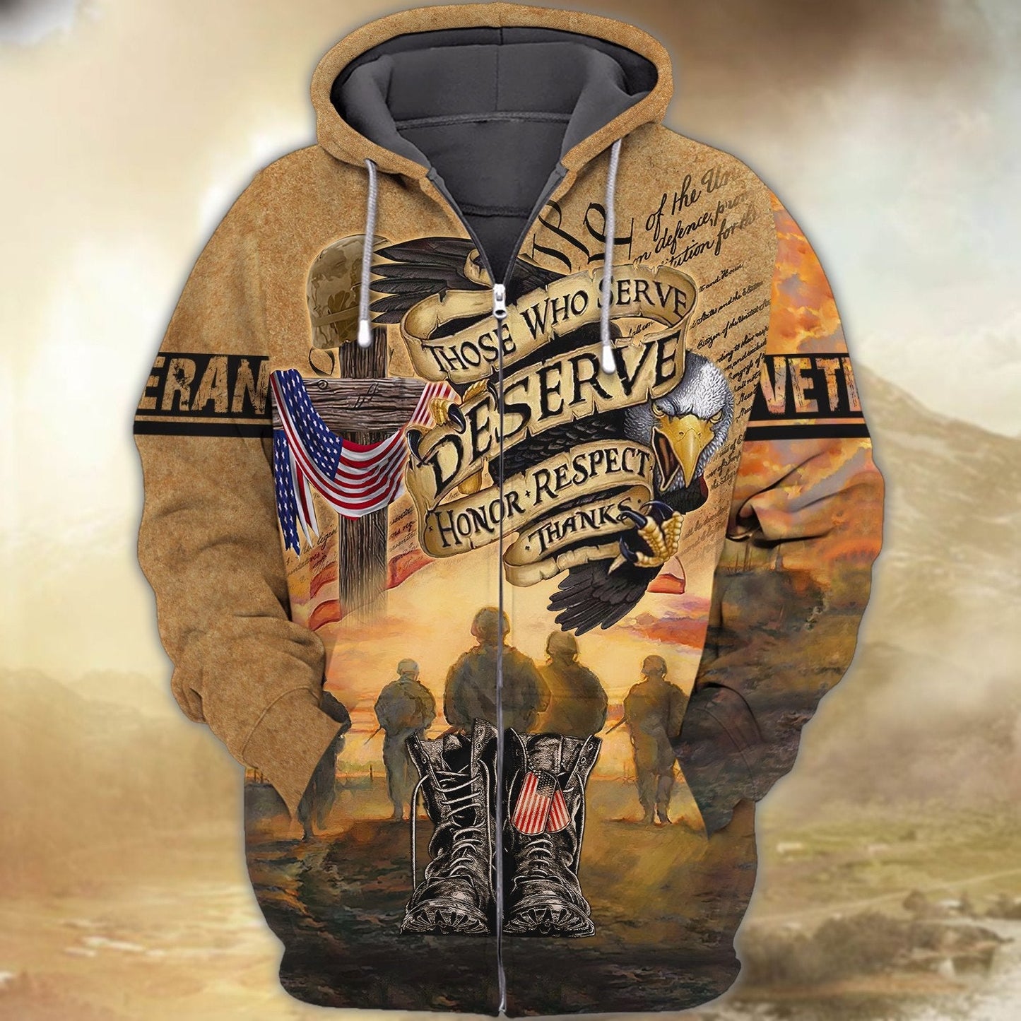 3D All Over Print Veteran Polo Shirt, Veteran Clothing, Those Who Serve Honor Respect, Us Veteran Shirt TO2785