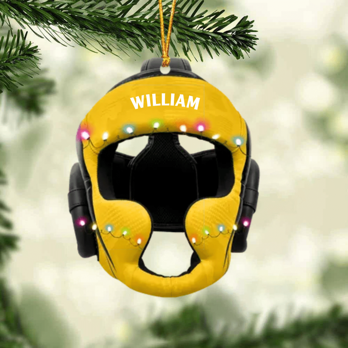 Wrestling Helmet Personalized Christmas Ornament, Custom Name Wrestling Acrylic Ornament OO4427