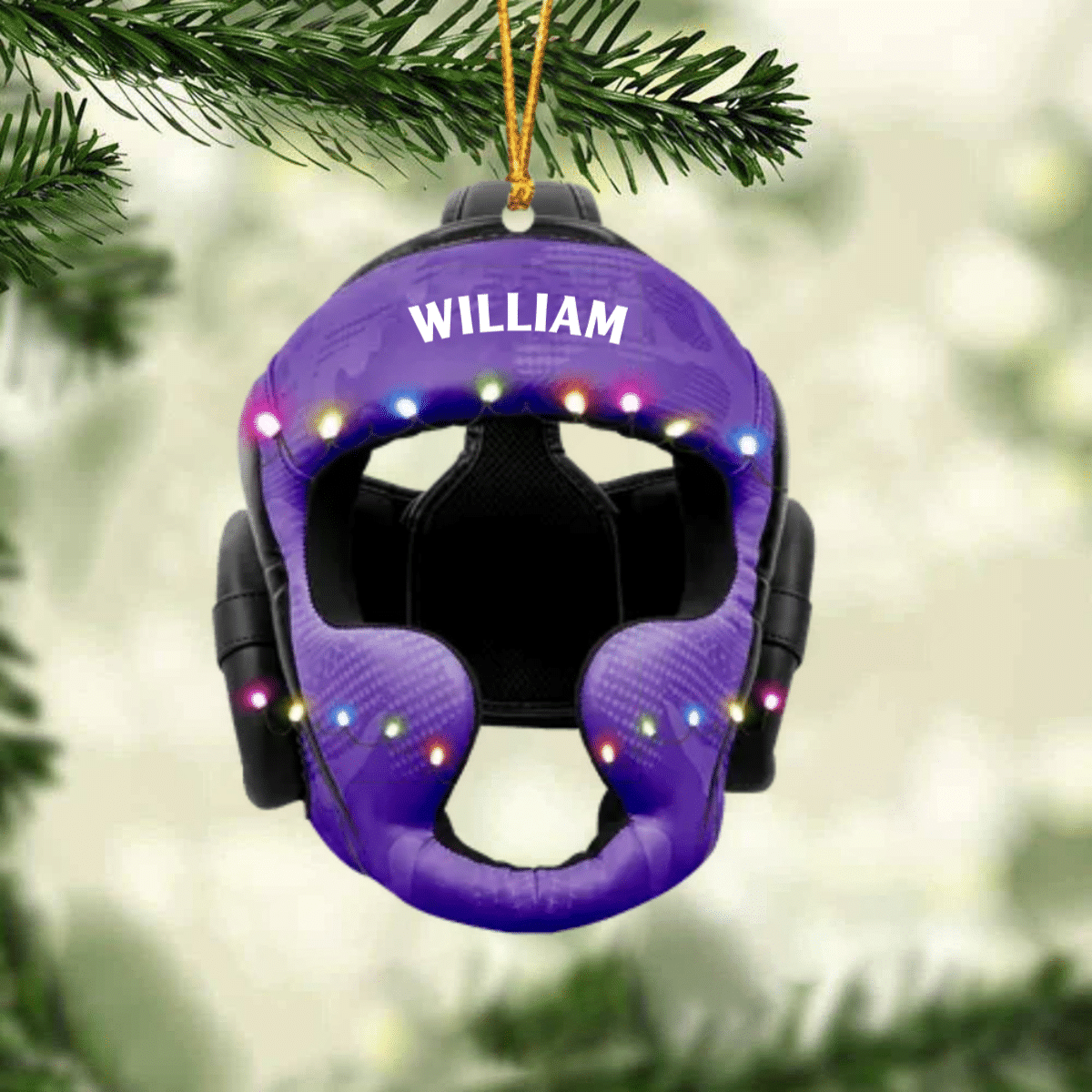 Wrestling Helmet Personalized Christmas Ornament, Custom Name Wrestling Acrylic Ornament OO4427