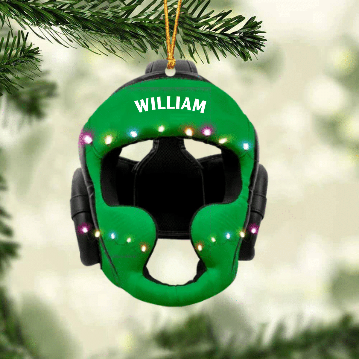 Wrestling Helmet Personalized Christmas Ornament, Custom Name Wrestling Acrylic Ornament OO4427