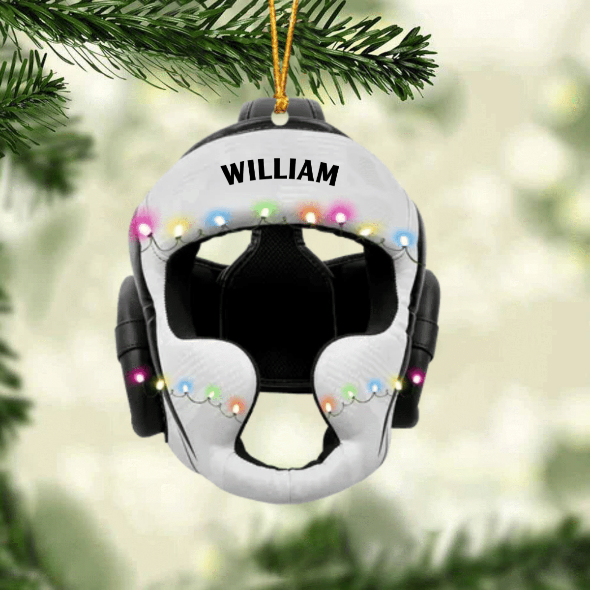 Wrestling Helmet Personalized Christmas Ornament, Custom Name Wrestling Acrylic Ornament OO4427