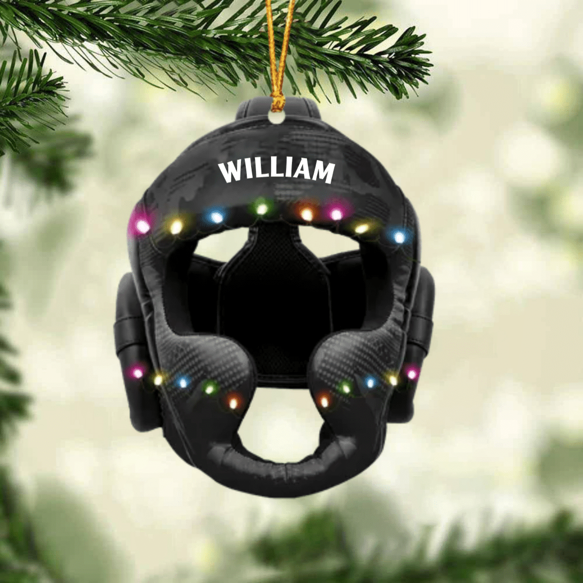 Wrestling Helmet Personalized Christmas Ornament, Custom Name Wrestling Acrylic Ornament OO4427