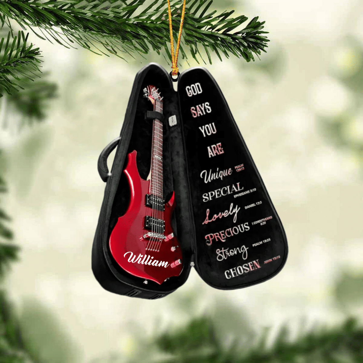 Personalized Musical Instrument With Bag God Says You Are - Christmas Ornament for Music Lovers OO4426