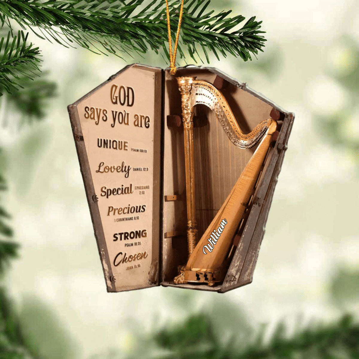 Personalized Musical Instrument With Bag God Says You Are - Christmas Ornament for Music Lovers OO4426