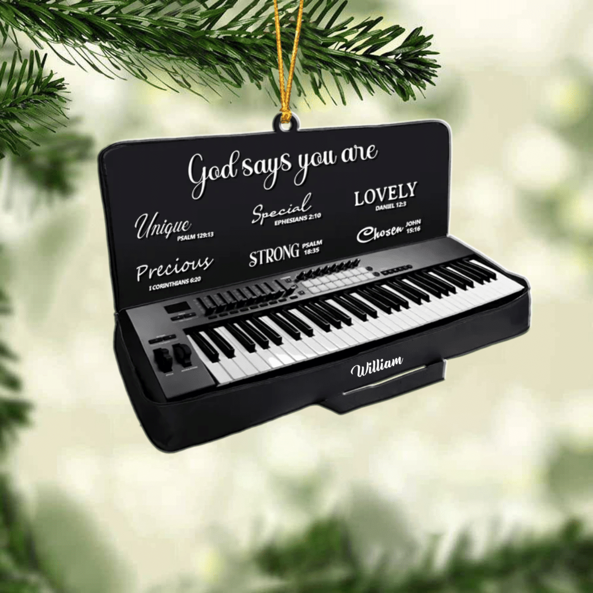 Personalized Musical Instrument With Bag God Says You Are - Christmas Ornament for Music Lovers OO4426