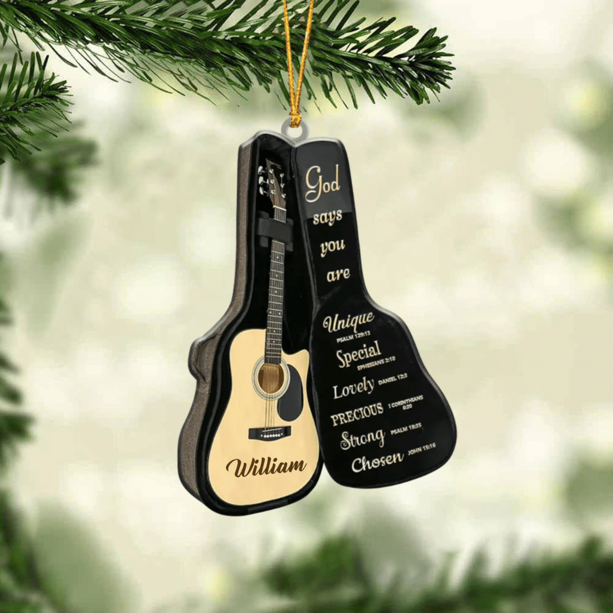 Personalized Harp Musical Instrument With Bag God Says You Are - Christmas Ornament for Music Lovers OO4425