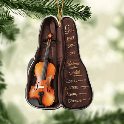 Personalized Harp Musical Instrument With Bag God Says You Are - Christmas Ornament for Music Lovers OO4425