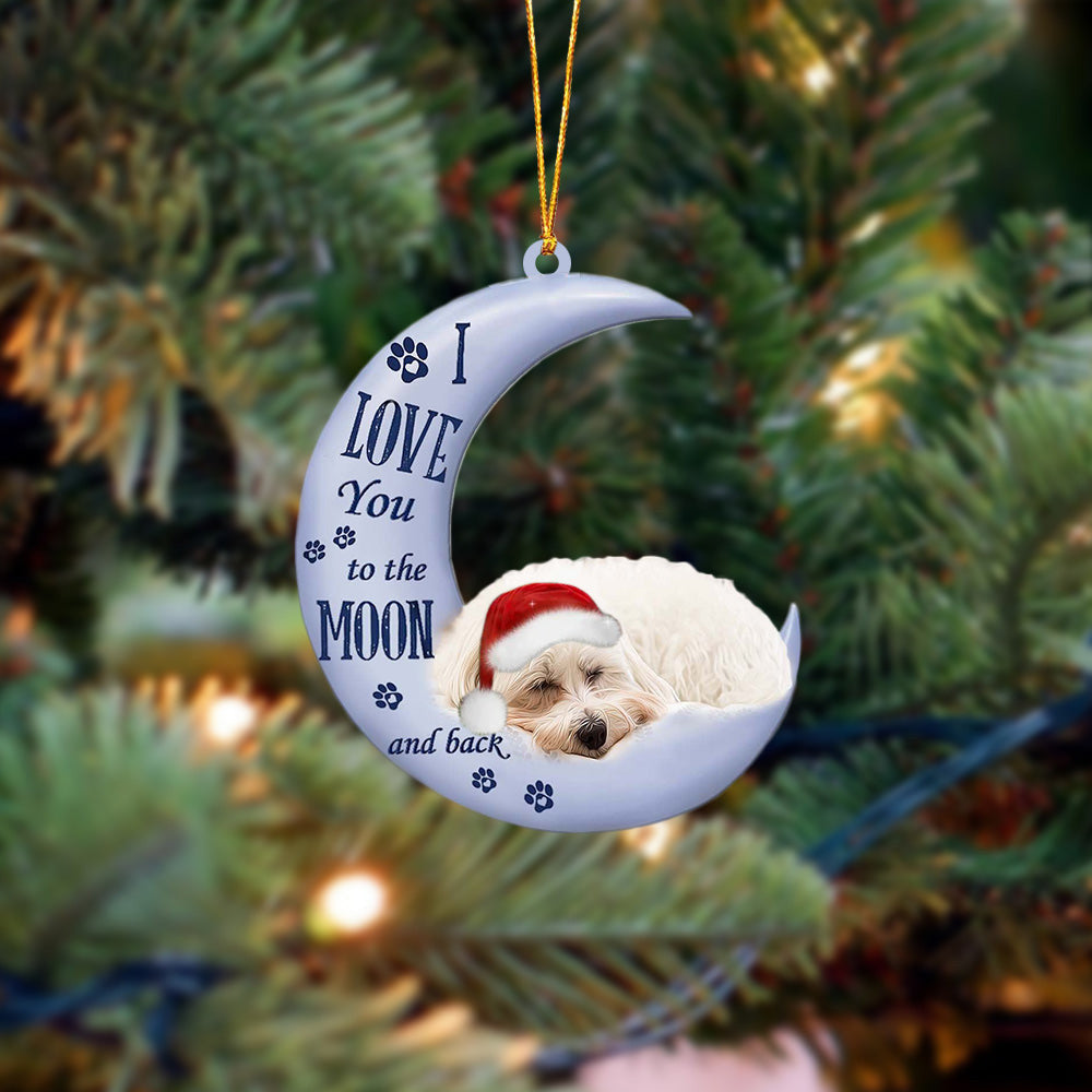 Maltese I Love You To The Moon And Back Christmas Ornament OO4400