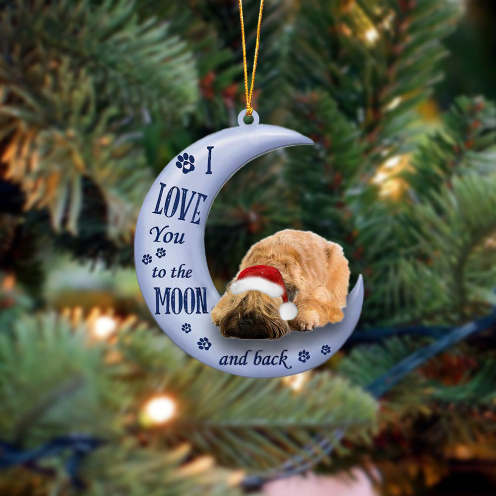 Wheaten Terrier I Love You To The Moon And Back Christmas Ornament OO4392