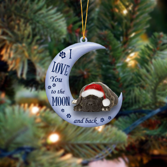 Cane Corso I Love You To The Moon And Back Christmas Ornament OO4374