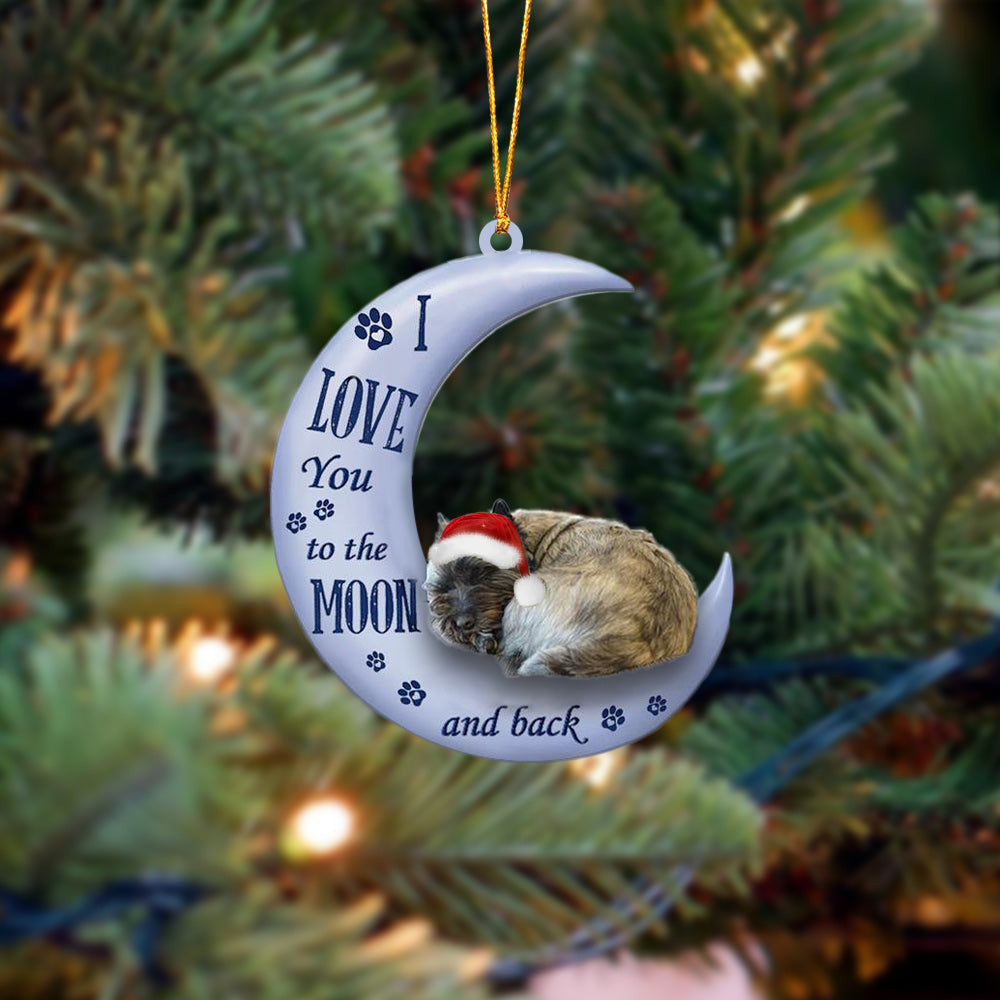 Cairn Terrier I Love You To The Moon And Back Christmas Ornament OO4368