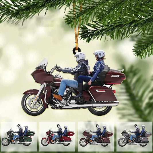 2024 New Release Personalized Biker Couple Ultra Limited Motorcycle Ornament OO1391