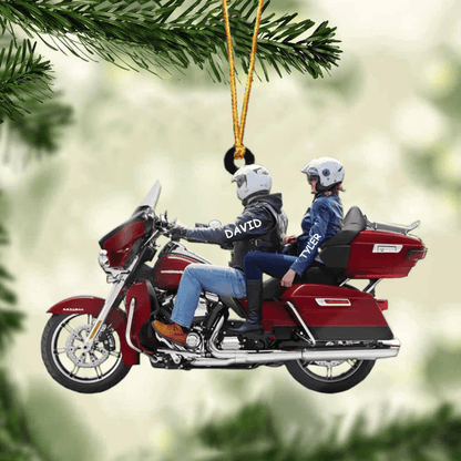 2024 New Release Personalized Biker Couple Ultra Limited Motorcycle Ornament OO1391