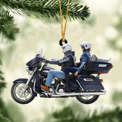 2024 New Release Personalized Biker Couple Ultra Limited Motorcycle Ornament OO1391