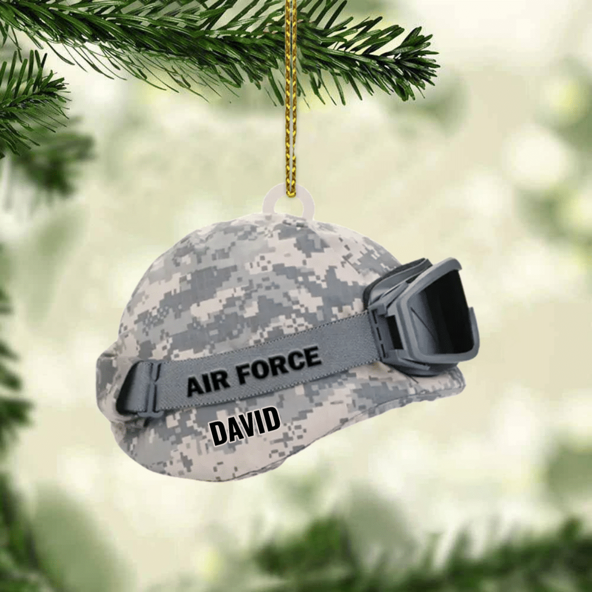 Military Helmet Personalized Cut Ornament Gift For Veteran, Christmas Ornament for Dad Veteran's Day OO4359