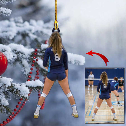 Custom Photo Volleyball Women Christmas Ornament for Her, Volleyball Man Ornament for Christmas Decor OO4346