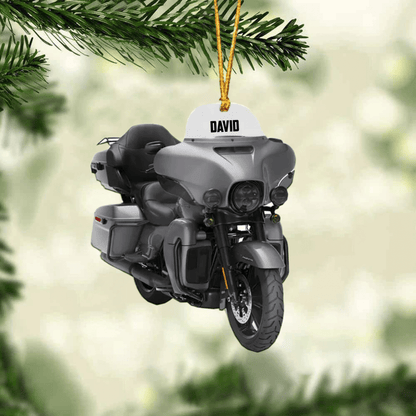 Personalized Grand Touring Motorcycle Ornament, Custom Name Motorcycle Christmas Ornament for Him SO0858