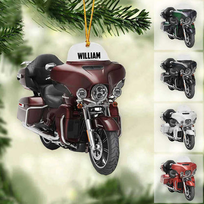 Personalized Grand Touring Motorcycle Ornament, Custom Name Motorcycle Christmas Ornament for Him SO0858