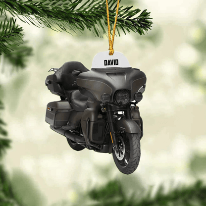 Personalized Grand Touring Motorcycle Ornament, Custom Name Motorcycle Christmas Ornament for Him SO0858