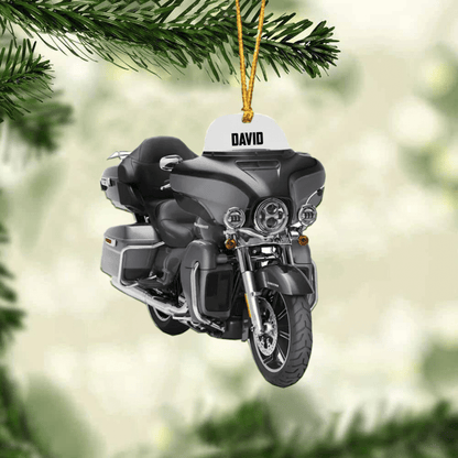 Personalized Grand Touring Motorcycle Ornament, Custom Name Motorcycle Christmas Ornament for Him SO0858