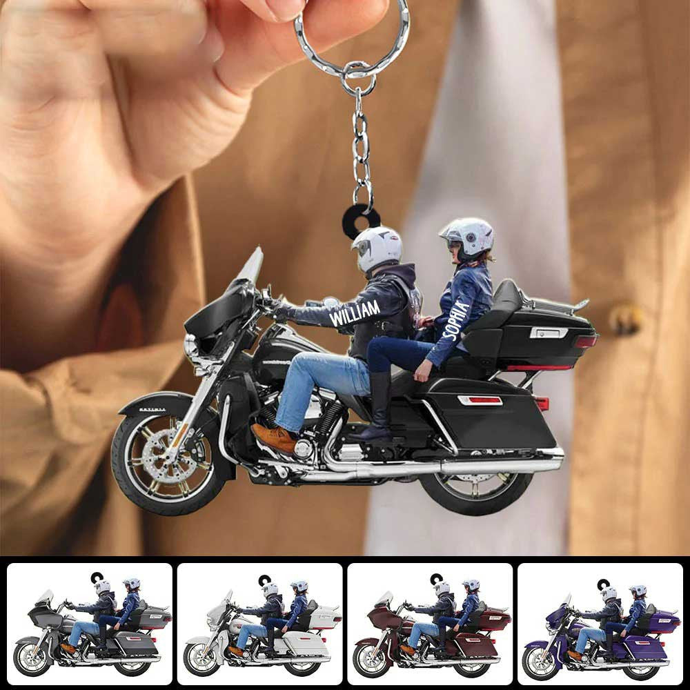 2023 New Release Personalized Biker Couple Ultra Limited Motorcycle Acrylic Keychain for Husband and Wife SO0091