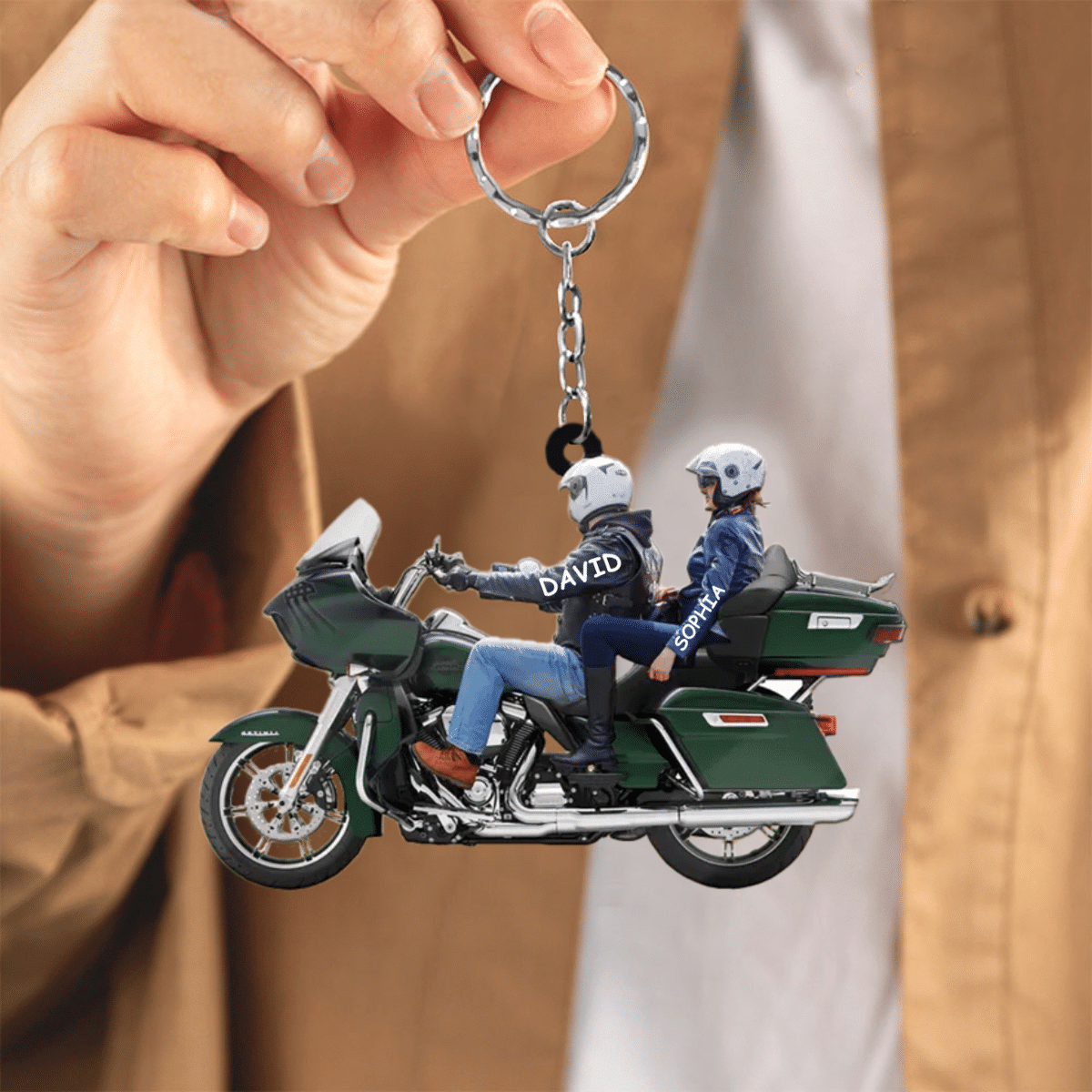 2023 New Release Personalized Biker Couple Ultra Limited Motorcycle Acrylic Keychain for Husband and Wife SO0091