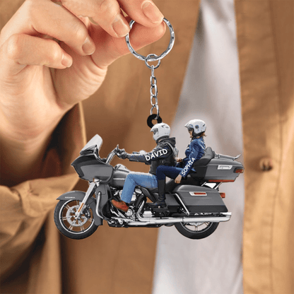 2023 New Release Personalized Biker Couple Ultra Limited Motorcycle Acrylic Keychain for Husband and Wife SO0091