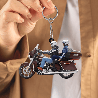 2023 New Release Personalized Biker Couple Ultra Limited Motorcycle Acrylic Keychain for Husband and Wife SO0091