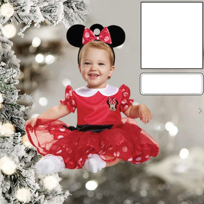 Custom Photo Funny Baby's Face Police Christmas Ornament for New baby First Christmas OO0007