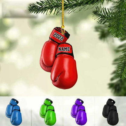 Personalized Boxing Glove Acrylic Christmas Ornament - Housewarming Gift, Sports Lover, UFC Decor Gift OO4325