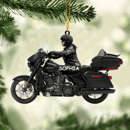 2024 Personalized Biker Woman Harley Motorcycle Christmas Ornament for Biker Gangster Lovers, Gift for Wife OO4323