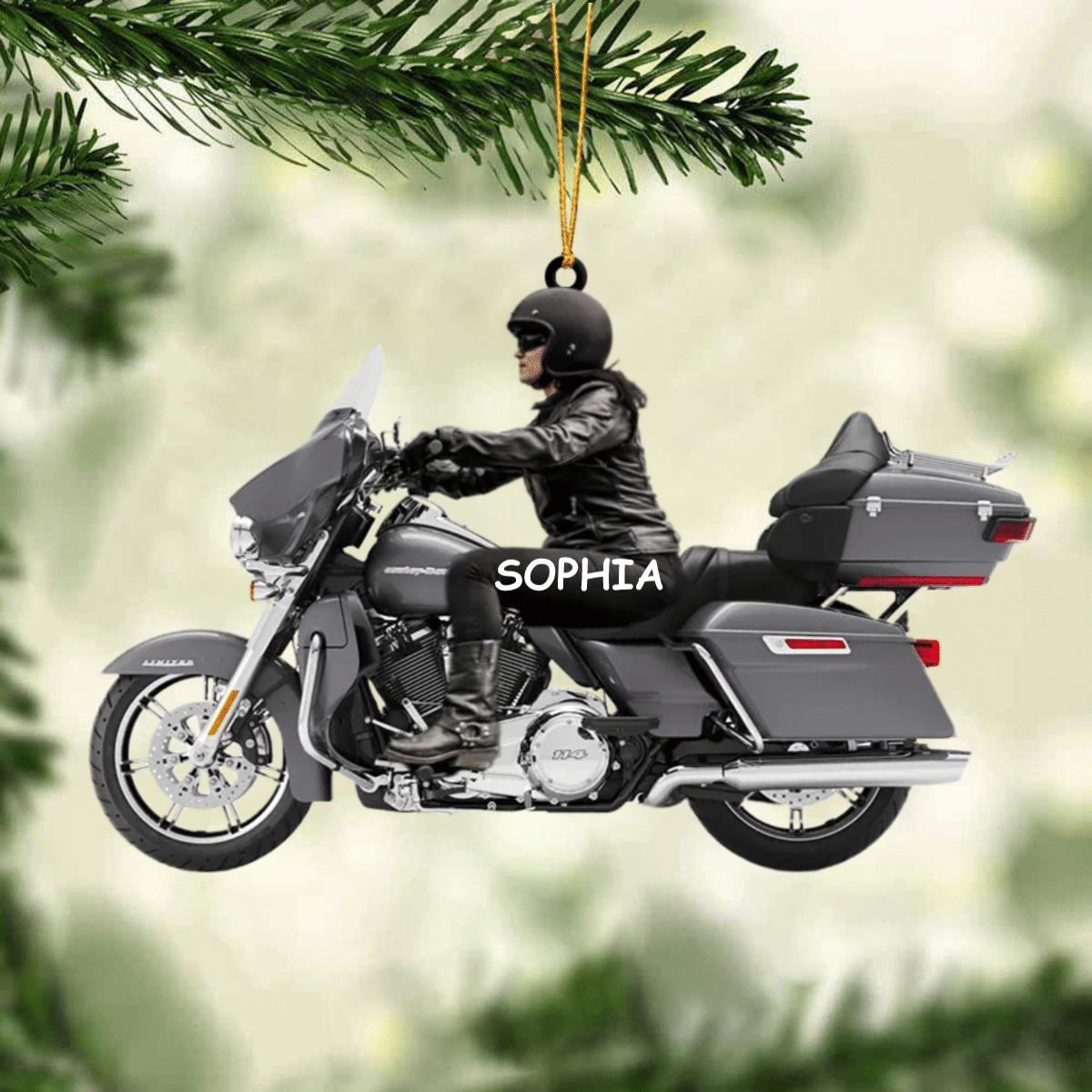 2024 Personalized Biker Woman Harley Motorcycle Christmas Ornament for Biker Gangster Lovers, Gift for Wife OO4323