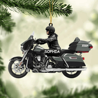 2024 Personalized Biker Woman Harley Motorcycle Christmas Ornament for Biker Gangster Lovers, Gift for Wife OO4323