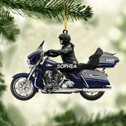 2024 Personalized Biker Woman Harley Motorcycle Christmas Ornament for Biker Gangster Lovers, Gift for Wife OO4323