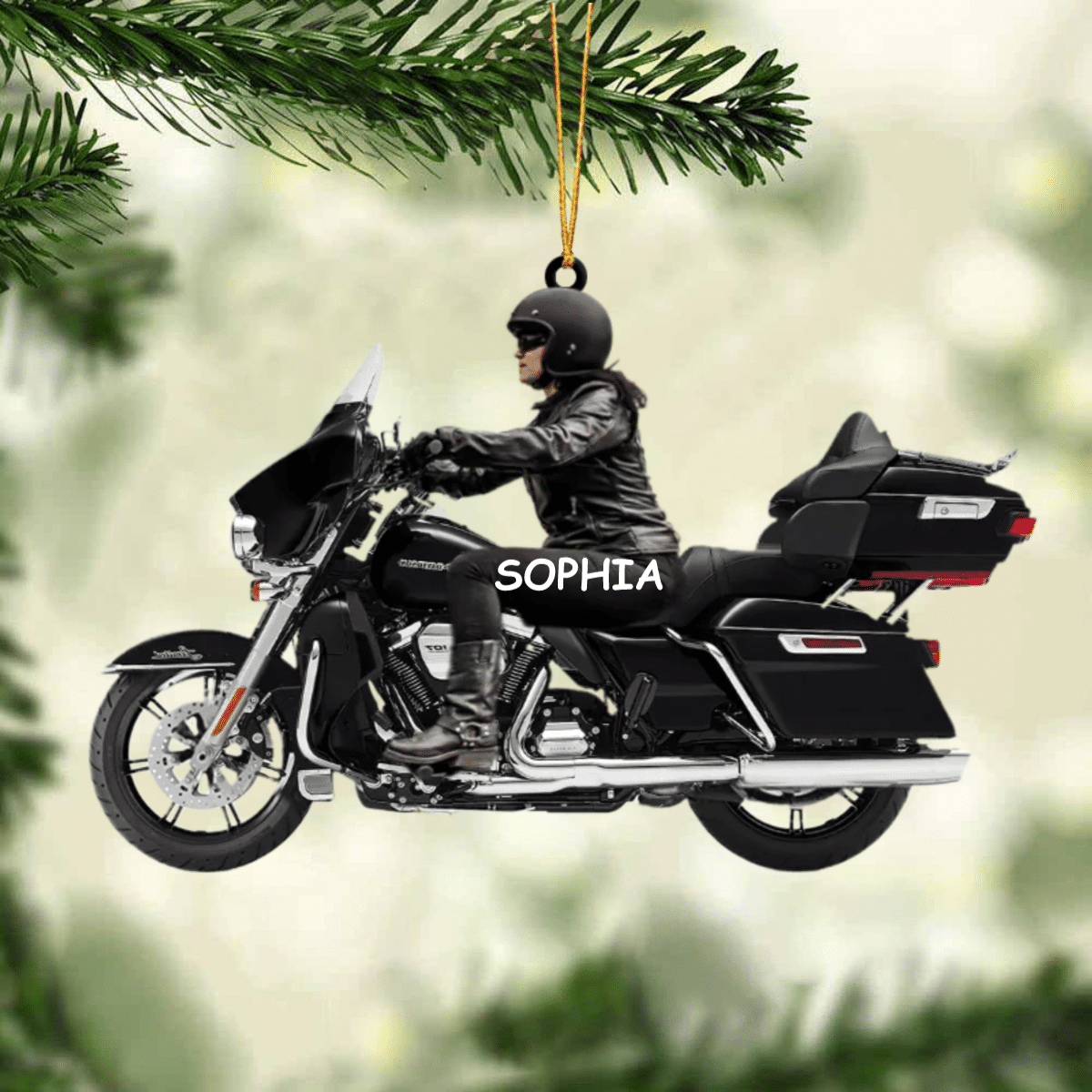 2024 Personalized Biker Woman Harley Motorcycle Christmas Ornament for Biker Gangster Lovers, Gift for Wife OO4323