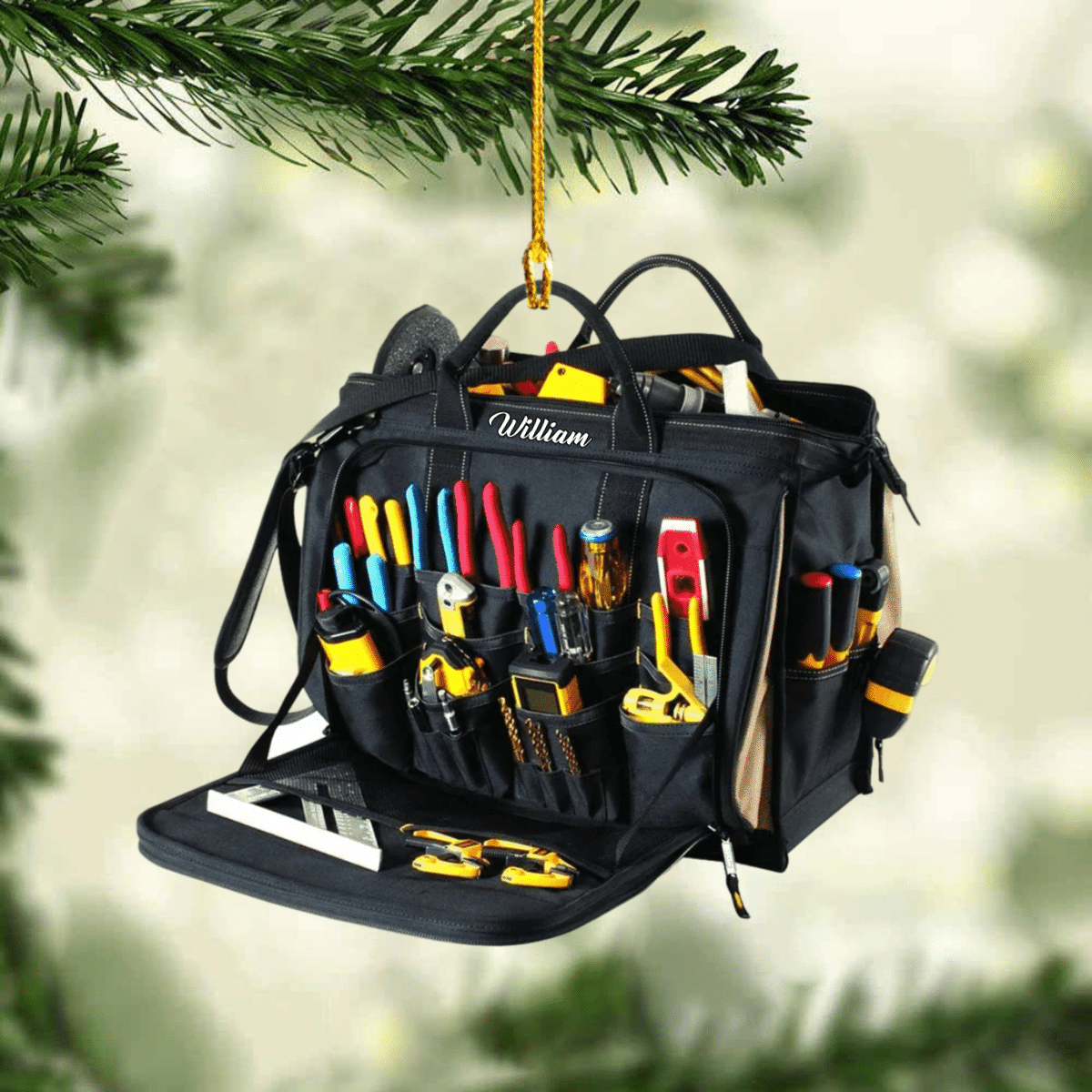 Personalized Plumber Tool Bag Acrylic Ornament, Christmas Tree Decor For Plumbers OO4319