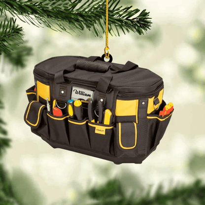 Personalized Plumber Tool Bag Acrylic Ornament, Christmas Tree Decor For Plumbers OO4319