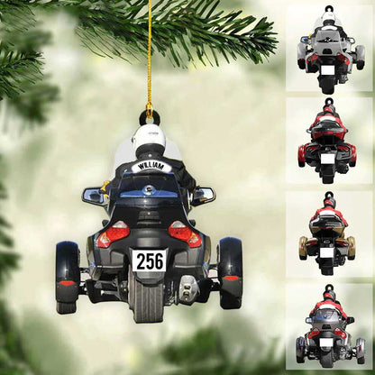 Personalized Biker Spyder Motorcycle Christmas Ornament for Man, Gift for Him SO1297