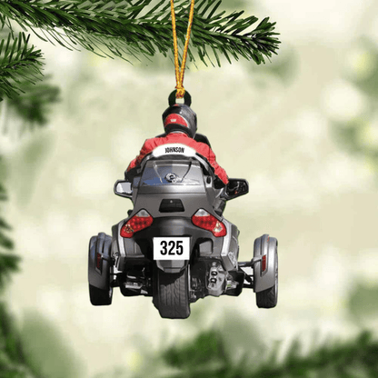 Personalized Biker Spyder Motorcycle Christmas Ornament for Man, Gift for Him SO1297