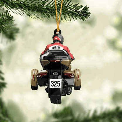 Personalized Biker Spyder Motorcycle Christmas Ornament for Man, Gift for Him SO1297