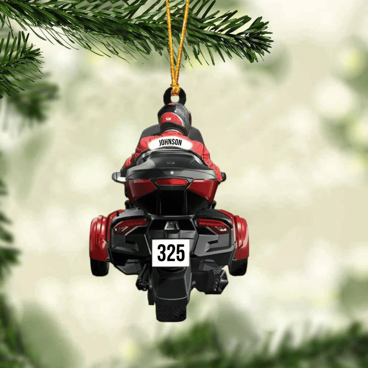 Personalized Biker Spyder Motorcycle Christmas Ornament for Man, Gift for Him SO1297