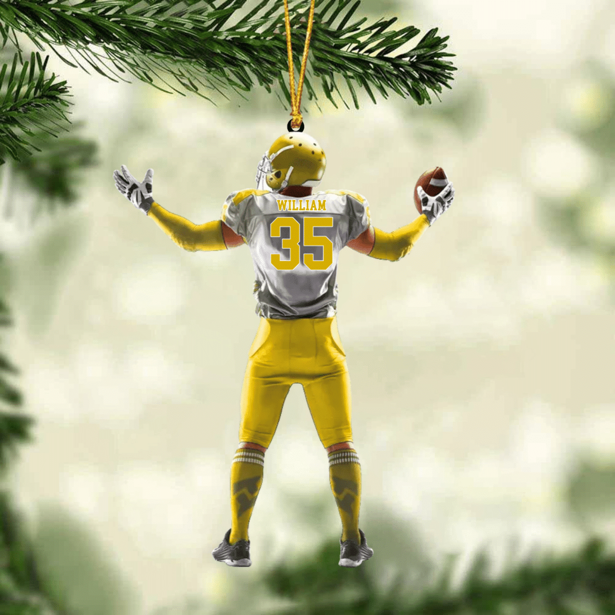 Personalized Ornament American Football Acrylic Ornament Christmas Ornament For Football Player Football Mom Grandma OO4294