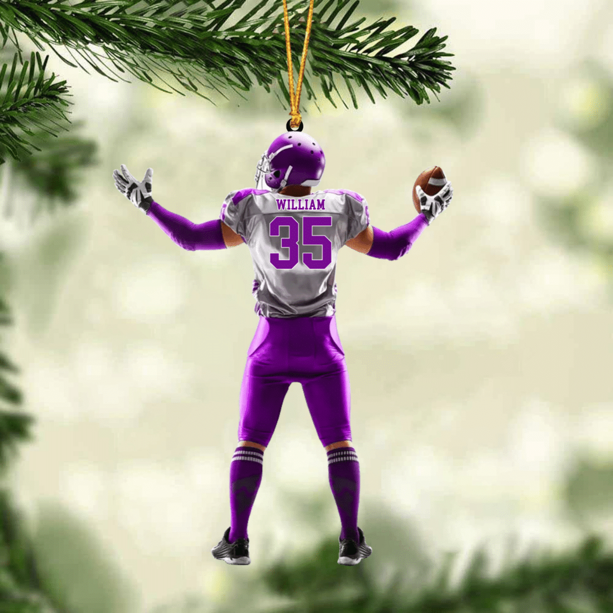 Personalized Ornament American Football Acrylic Ornament Christmas Ornament For Football Player Football Mom Grandma OO4294