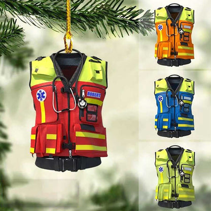 Personalized EMT Paramedic Safety Vest Custom Shape Ornament Gift For Paramedic OO4289