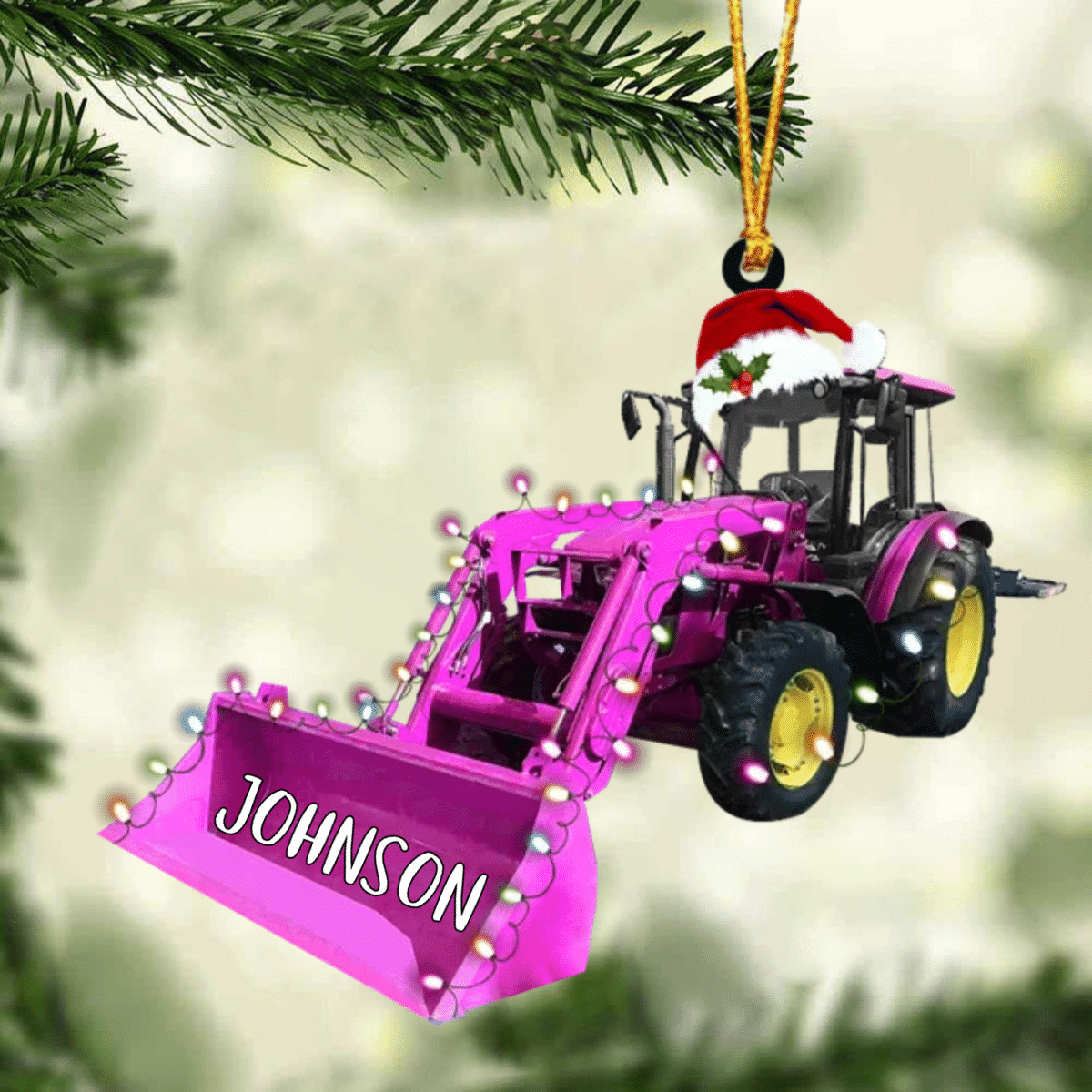 Personalized Bulldozers Christmas Ornament for Bulldozers Driver, Gift for Dad OO4247