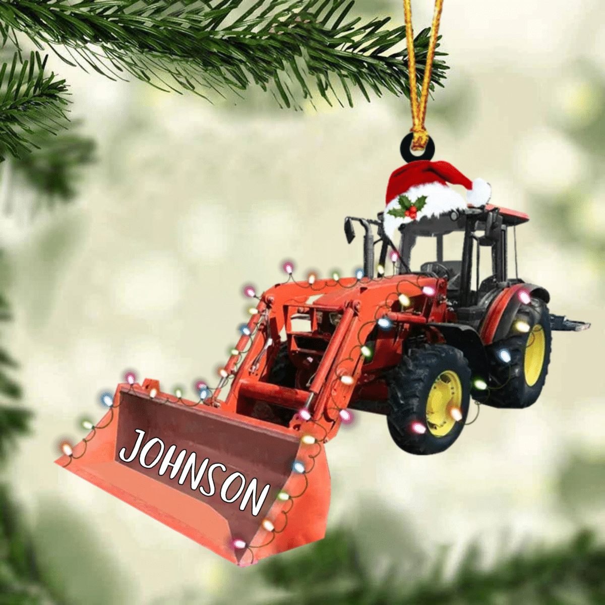 Personalized Bulldozers Christmas Ornament for Bulldozers Driver, Gift for Dad OO4247