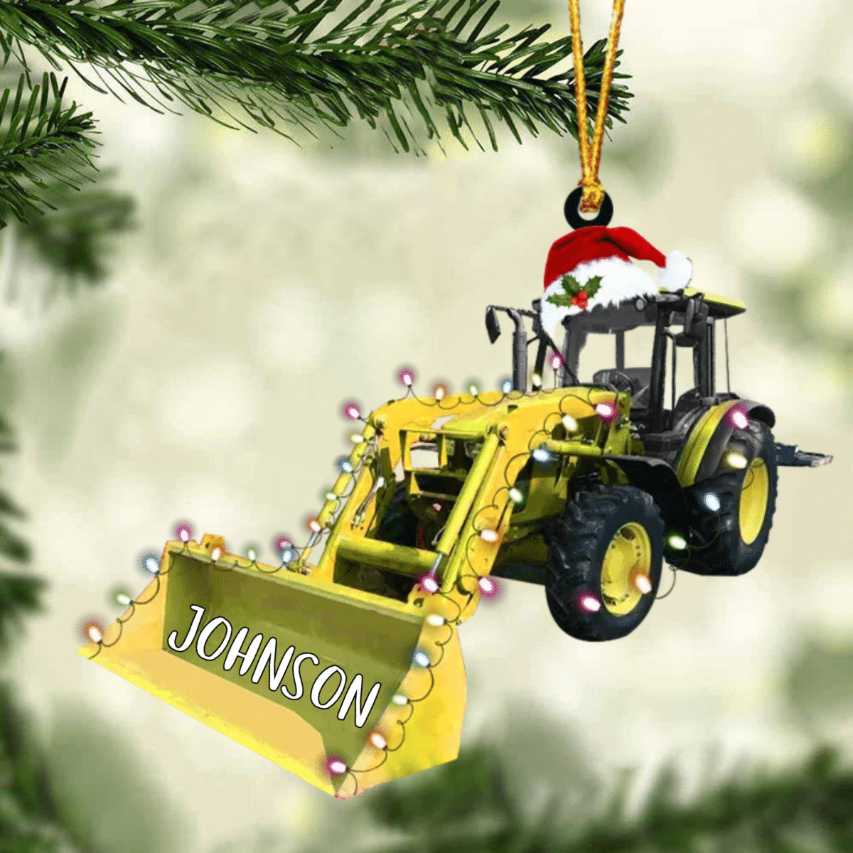 Personalized Bulldozers Christmas Ornament for Bulldozers Driver, Gift for Dad OO4247